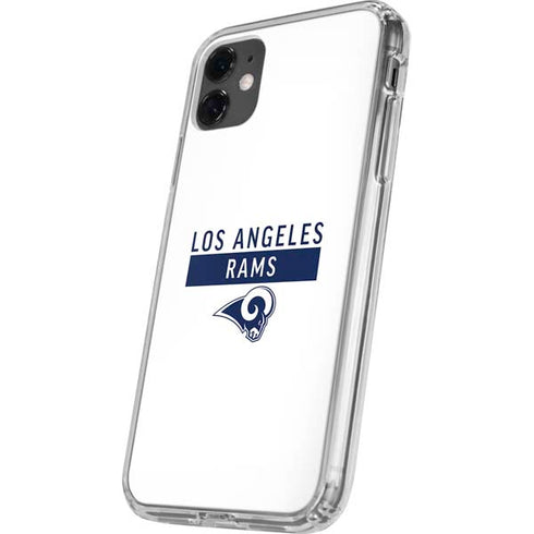 NFL Los Angeles Rams White Performance Series iPhone 11 Clear Case