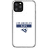 NFL Los Angeles Rams White Performance Series iPhone 11 Pro Clear Case