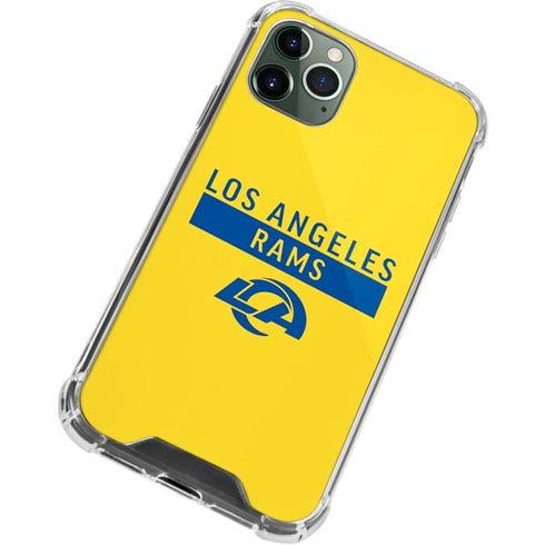 NFL Los Angeles Rams White Performance Series iPhone 11 Pro Max Clear Case