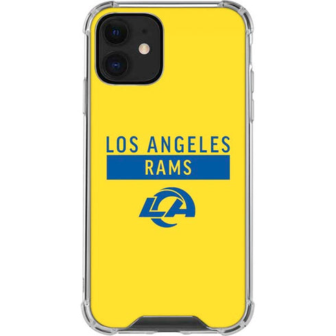NFL Los Angeles Rams White Performance Series iPhone 12 Mini Clear Case