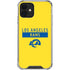 NFL Los Angeles Rams White Performance Series iPhone 12 Mini Clear Case