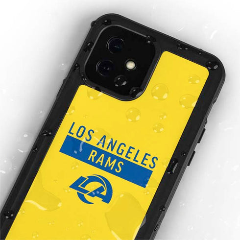NFL Los Angeles Rams White Performance Series iPhone 12 Mini Waterproof Case