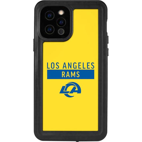 NFL Los Angeles Rams White Performance Series iPhone 12 Pro Waterproof Case