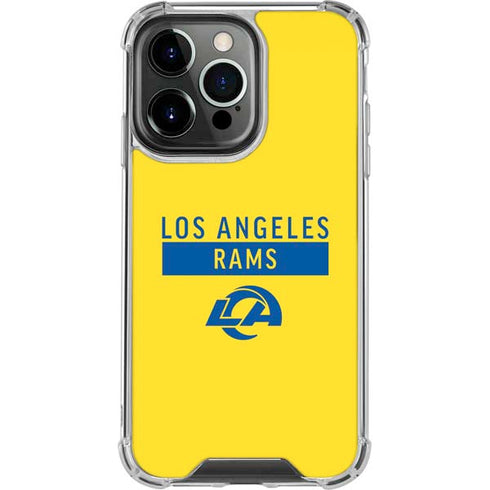 NFL Los Angeles Rams White Performance Series iPhone 15 Pro Clear Case