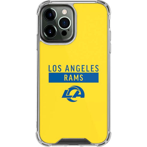 NFL Los Angeles Rams White Performance Series iPhone 14 Pro Max Clear Case