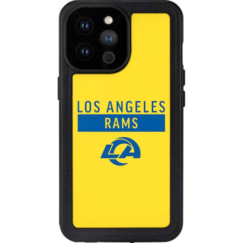 NFL Los Angeles Rams White Performance Series iPhone 14 Pro Max Waterproof Case