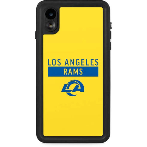NFL Los Angeles Rams White Performance Series iPhone XR Waterproof Case