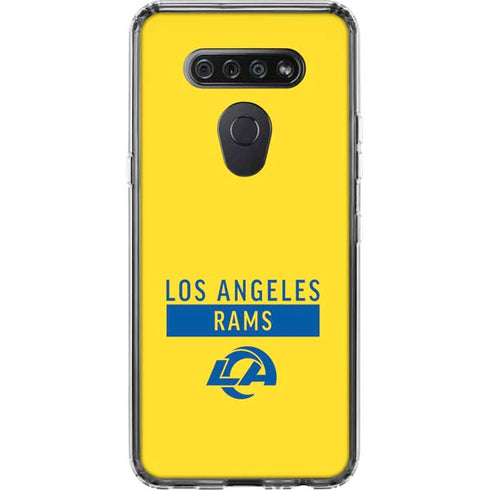 NFL Los Angeles Rams White Performance Series LG K51/Q51 Clear Case