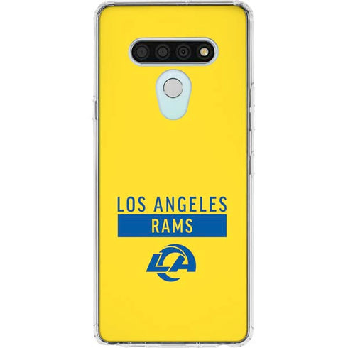 NFL Los Angeles Rams White Performance Series LG Stylo 6 Clear Case