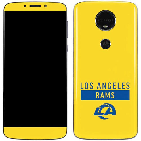 NFL Los Angeles Rams White Performance Series Moto E5 Plus Skin