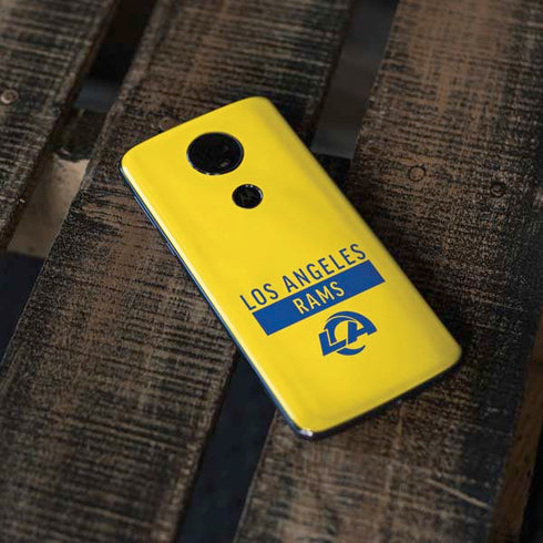 NFL Los Angeles Rams White Performance Series Moto E5 Plus Skin