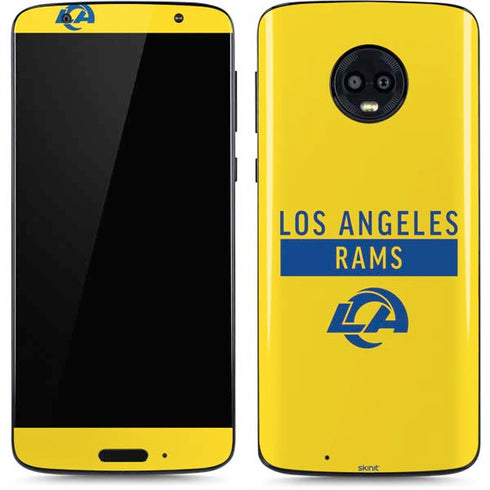 NFL Los Angeles Rams White Performance Series Moto G6 Skin