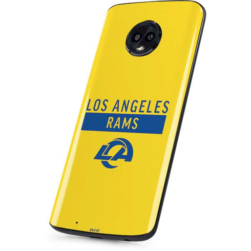 NFL Los Angeles Rams White Performance Series Moto G6 Skin