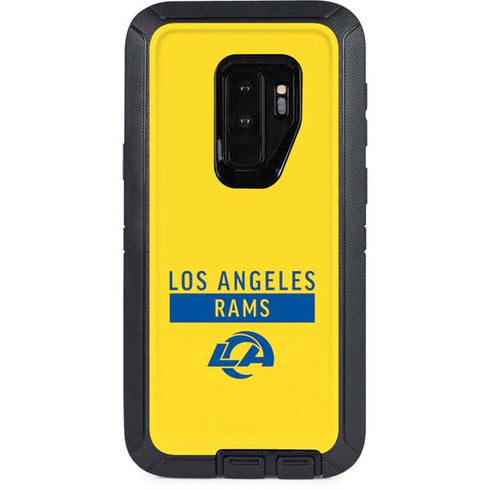 NFL Los Angeles Rams White Performance Series Otterbox Defender Galaxy Skin