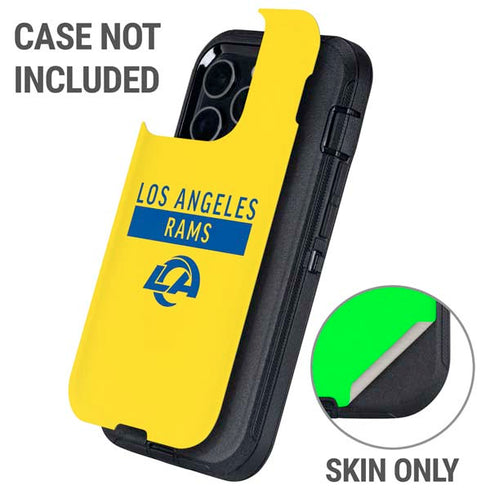 NFL Los Angeles Rams White Performance Series Otterbox Defender iPhone Skin
