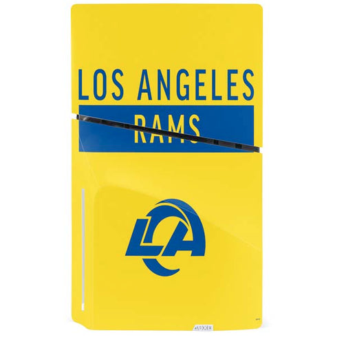 NFL Los Angeles Rams White Performance Series PS5 Slim Disk Bundle Skin
