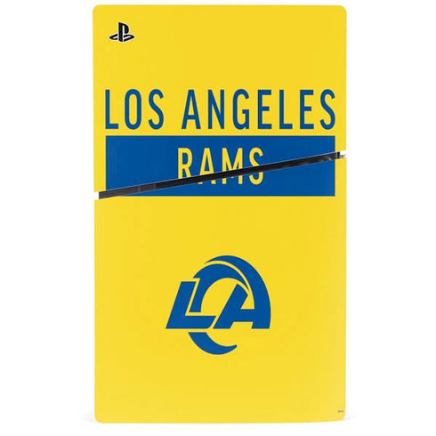 NFL Los Angeles Rams White Performance Series PS5 Slim Disk Console Skin
