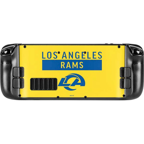NFL Los Angeles Rams White Performance Series Steam Deck Handheld Gaming Computer Skin