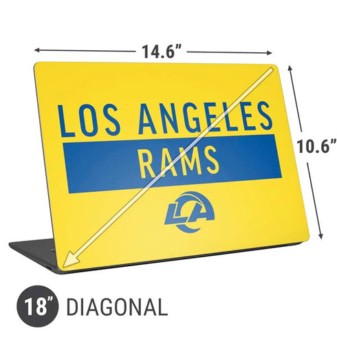 NFL Los Angeles Rams White Performance Series Universal Laptop 18in (14.6 x 10.6in) Skin