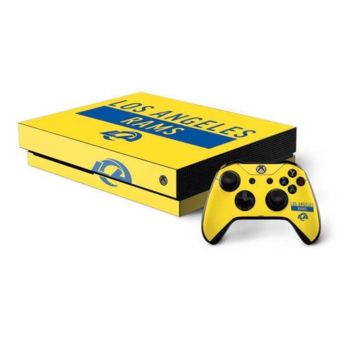NFL Los Angeles Rams White Performance Series Xbox One X Bundle Skin