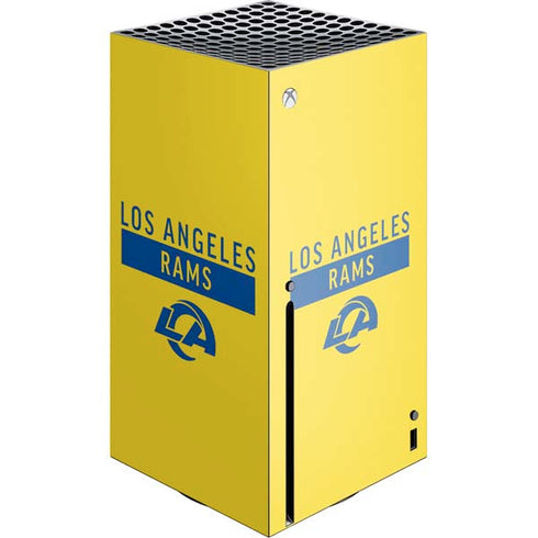 NFL Los Angeles Rams White Performance Series Xbox Series X Console Skin