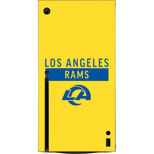 NFL Los Angeles Rams White Performance Series Xbox Series X Console Skin
