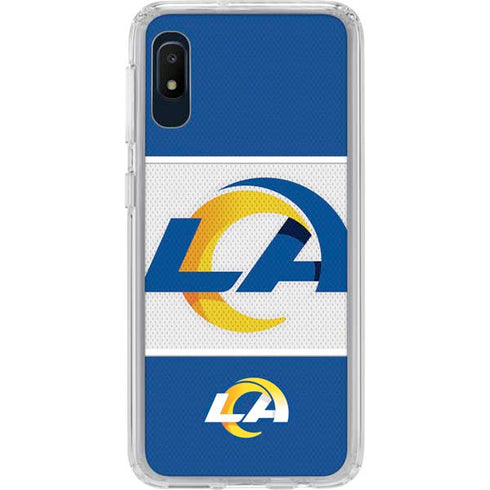 NFL Los Angeles Rams Zone Block Galaxy A10e Clear Case