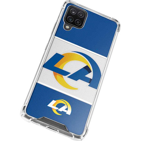 NFL Los Angeles Rams Zone Block Galaxy A12 Clear Case