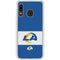 NFL Los Angeles Rams Zone Block Galaxy A20 Clear Case
