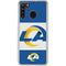 NFL Los Angeles Rams Zone Block Galaxy A21 Clear Case