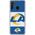 NFL Los Angeles Rams Zone Block Galaxy A21 Clear Case