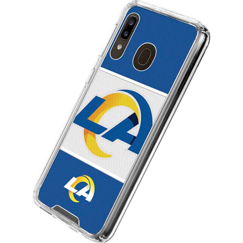 NFL Los Angeles Rams Zone Block Galaxy A30 Clear Case