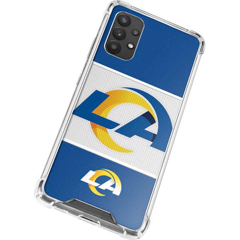 NFL Los Angeles Rams Zone Block Galaxy A32 5G Clear Case