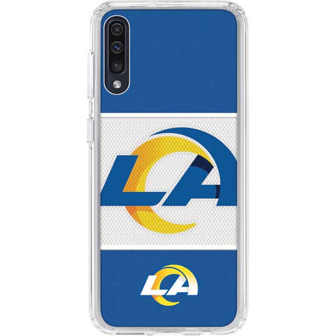 NFL Los Angeles Rams Zone Block Galaxy A50 Clear Case