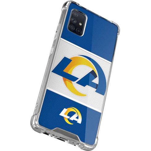 NFL Los Angeles Rams Zone Block Galaxy A71 5G Clear Case