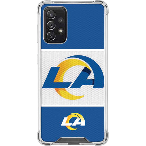 NFL Los Angeles Rams Zone Block Galaxy A72 5G Clear Case
