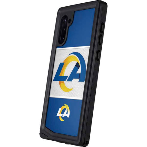 NFL Los Angeles Rams Zone Block Galaxy Note 10 Waterproof Case
