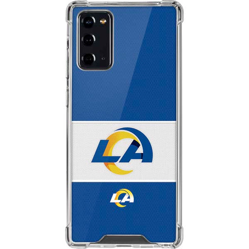 NFL Los Angeles Rams Zone Block Galaxy Note20 5G Clear Case