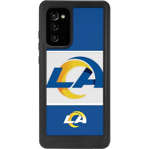 NFL Los Angeles Rams Zone Block Galaxy Note20 5G Waterproof Case