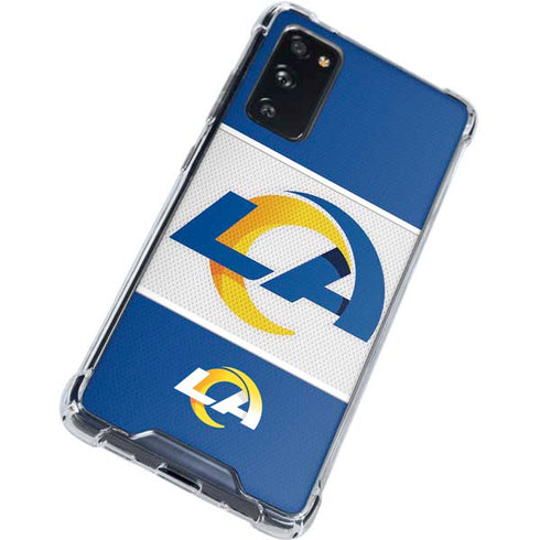NFL Los Angeles Rams Zone Block Galaxy S20 FE Clear Case