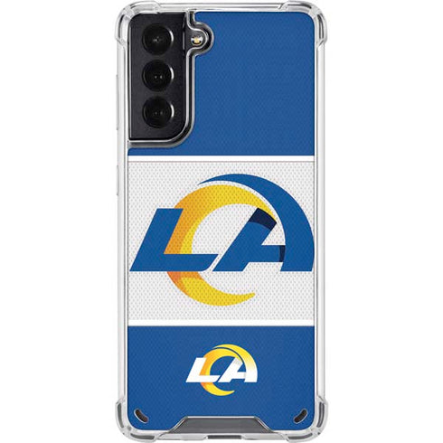 NFL Los Angeles Rams Zone Block Galaxy S21 5G Clear Case