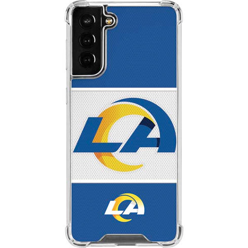 NFL Los Angeles Rams Zone Block Galaxy S21 FE Clear Case