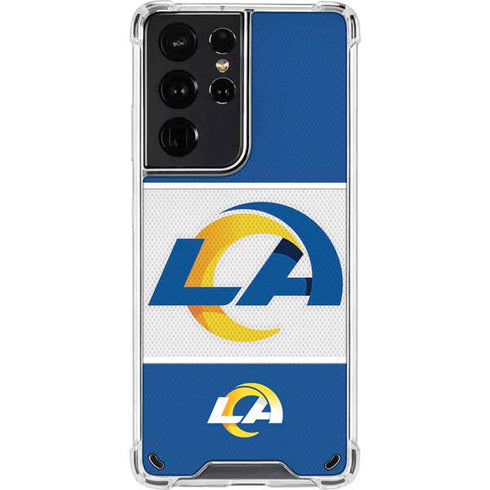 NFL Los Angeles Rams Zone Block Galaxy S21 Ultra 5G Clear Case