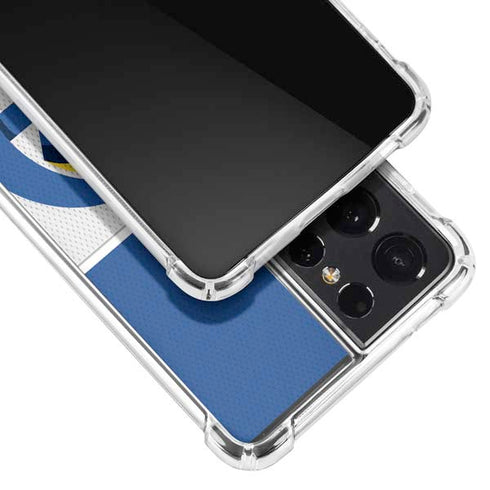 NFL Los Angeles Rams Zone Block Galaxy S21 Ultra 5G Clear Case