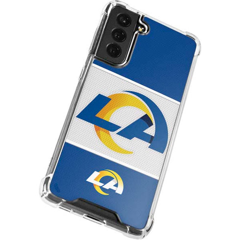 NFL Los Angeles Rams Zone Block Galaxy S22 Clear Case