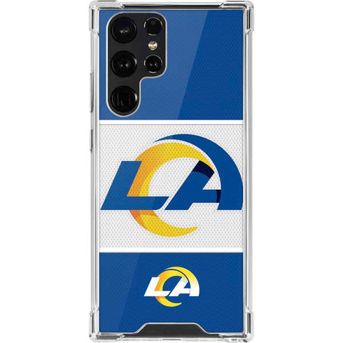 NFL Los Angeles Rams Zone Block Galaxy S22 Ultra Clear Case