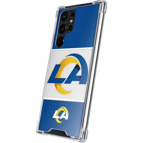 NFL Los Angeles Rams Zone Block Galaxy S22 Ultra Clear Case