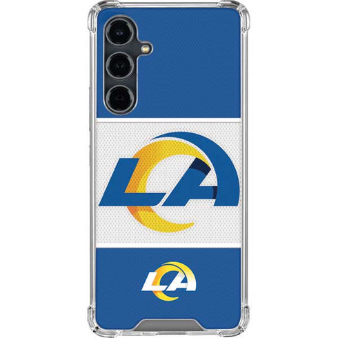 NFL Los Angeles Rams Zone Block Galaxy S23 FE Clear Case