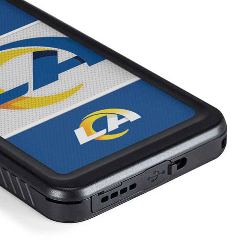 NFL Los Angeles Rams Zone Block Galaxy S23 Plus Waterproof Case