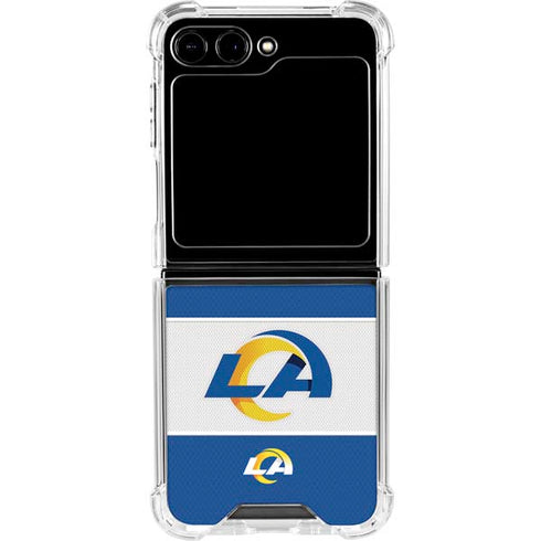NFL Los Angeles Rams Zone Block Galaxy Z Flip5 5G Clear Case
